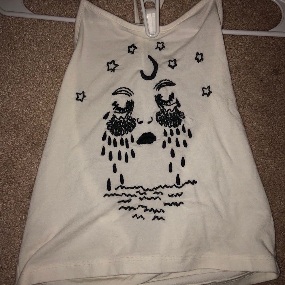 Embroidered crop top